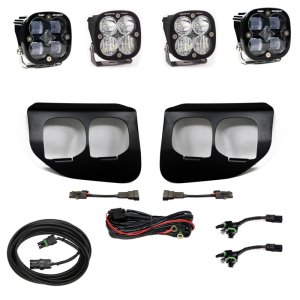 Ford Super Duty Fog Light Pocket Kit - Baja Designs - Dual FPK SAE/Sport DC - `20-`27